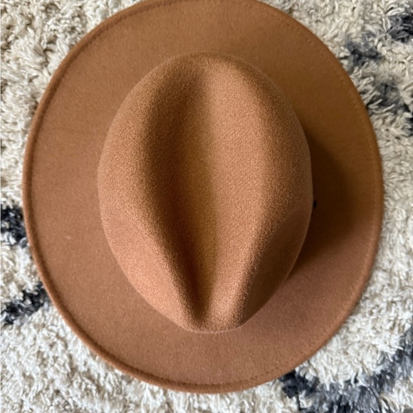 Brown Wide Brim Fedora Hat - Picture 5 of 7